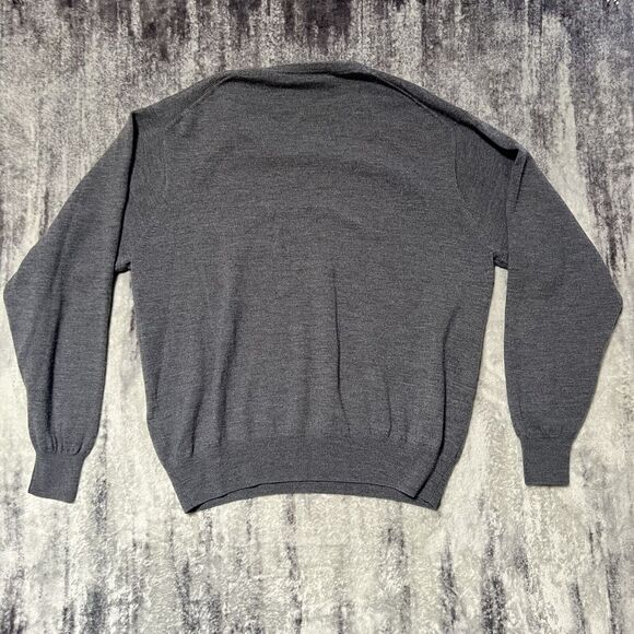 Peter‎ Millar Mens Gray XXL 100% Merino Wool V-Neck Long Sleeve Sweater - Picture 5 of 5